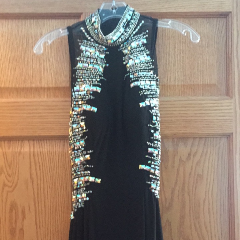 Black and Silver Prom Dress